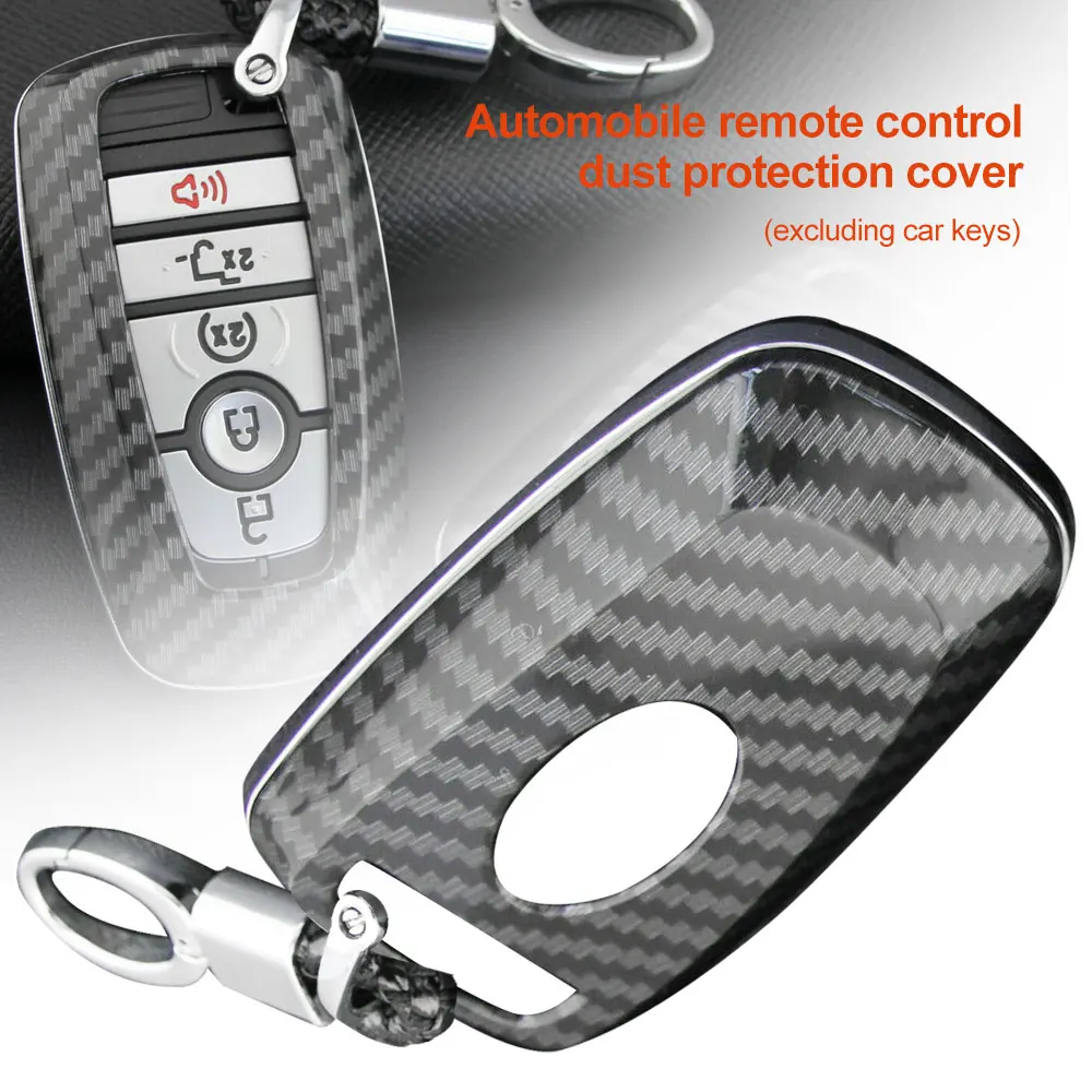 

For Ford 2017-2021 Carbon Fiber Hard Smart Key Fob Case Shell Cover Car Remote Key Cover Case Holder Shell Car Accessories