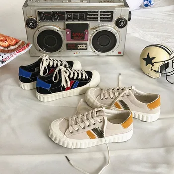 

2020 Female Ladies Platform Shoes Chic Spell Color Student Leisure Single Shoes Original Su Street Shoot Shoes Sneakers Women