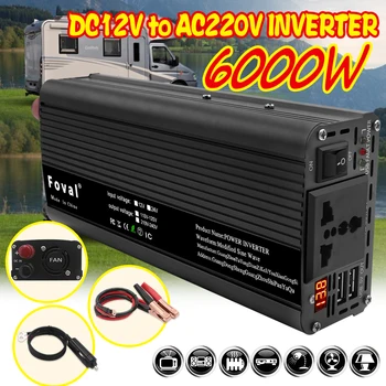 

Professional solar Power inverter 4000W/5000W/6000W USB DC12V/24V to AC 220V, digital display, used for home and car electrical