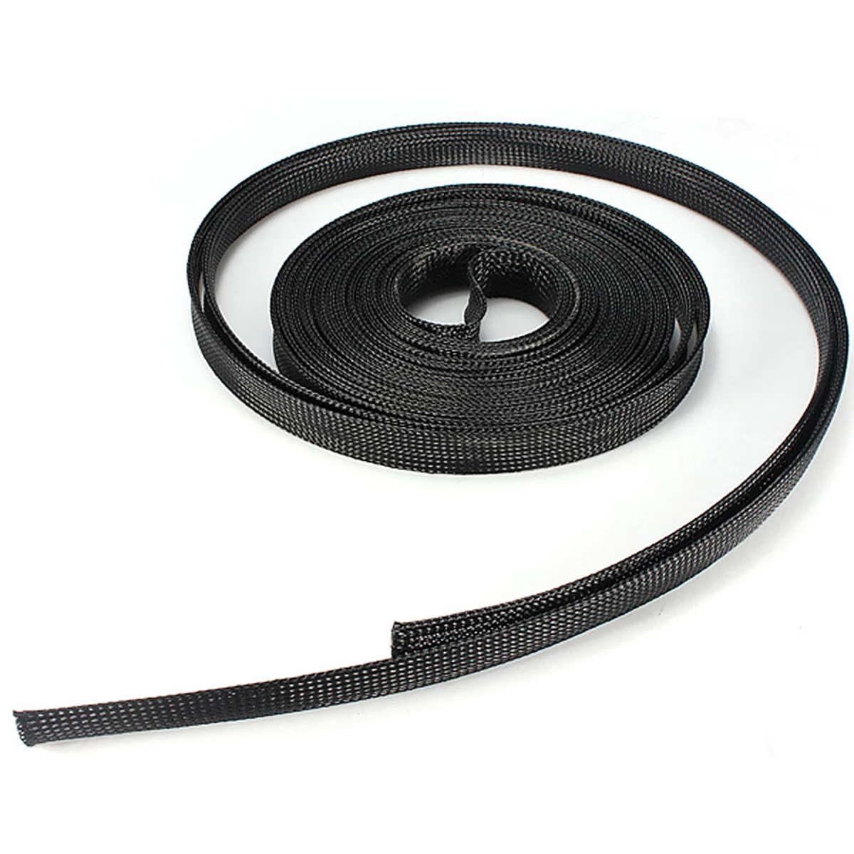 10m Length Braided Cable Sleeve 6/8/10/12/15mm Diameter Black Wire Wrapper Protecting PET Nylon Cable Sleeves Mayitr