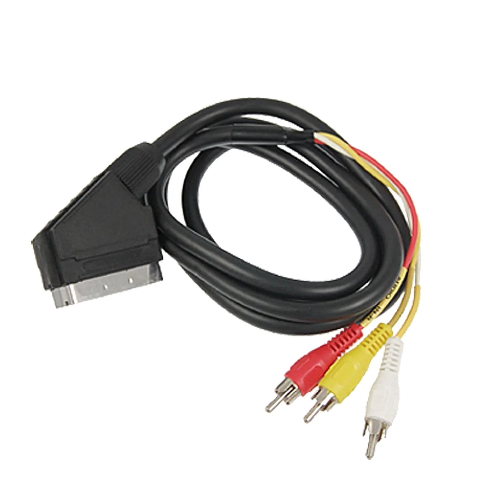 3 RCA штекер Scart кабель конвертер 21p DVD веник в форме головки Сменное соединение