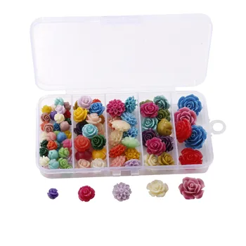 

8mm 12mm 15mm 20mm coral flower random mix color DIY necklace bracelet earrings accessories cross border hot sale
