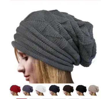 

Newest Hot Men Women Knit Oversize Baggy Slouchy Beanie Warm Winter Hat Ski Chic Cap Skull Fresh Fashion Autumn Girl