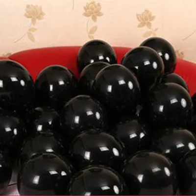 30 шт., 10 дюймов красно-несколько Цвет на день рождения латексный свадьбы шарики для свадебного украшения День рождения Детская игрушка шар - Color: black