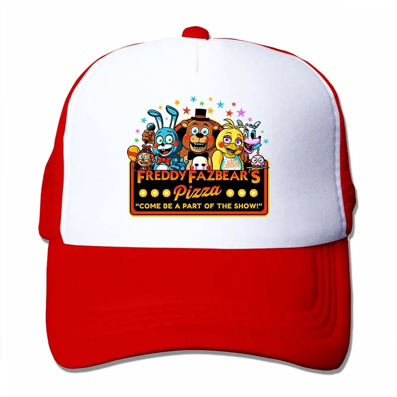 Freddy Fazbear's Pizza бейсбольная кепка для мужчин и женщин, Кепка для водителя грузовика, модная Регулируемая Кепка - Цвет: 4-Red