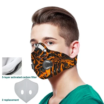 

3D printing Mouth-muffle Face Mask Breathing Anti-dust PM 2.5 Dustproof Mask With Activated Carbon Filter Reusable Mouth Mask