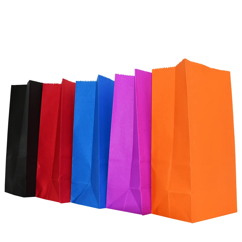 PAPIER CADEAU ,A23535pcsSacs en papier Kraft à pois colorés, sacs