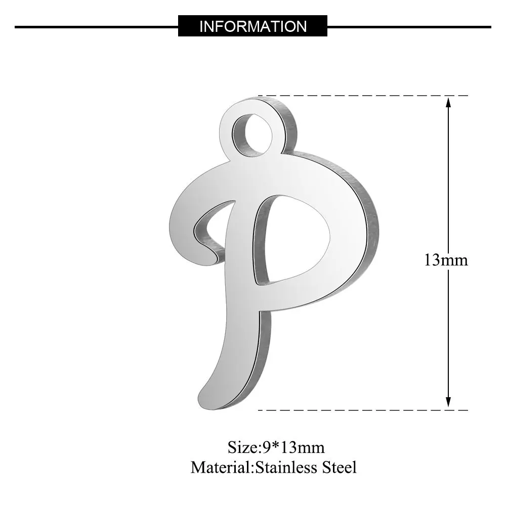 Semitree 5 шт. из нержавеющей стали 26 букв Шарм Подвеска от А до Я Алфавит брелоки для браслетов и ожерелий DIY ювелирные изделия аксессуары ручной работы