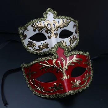 

H&D 2pcs Women Sexy Eye Mask Party Venetian Masks For Masquerade Halloween Venetian Costumes Carnival Mask For Anonymous Mardi