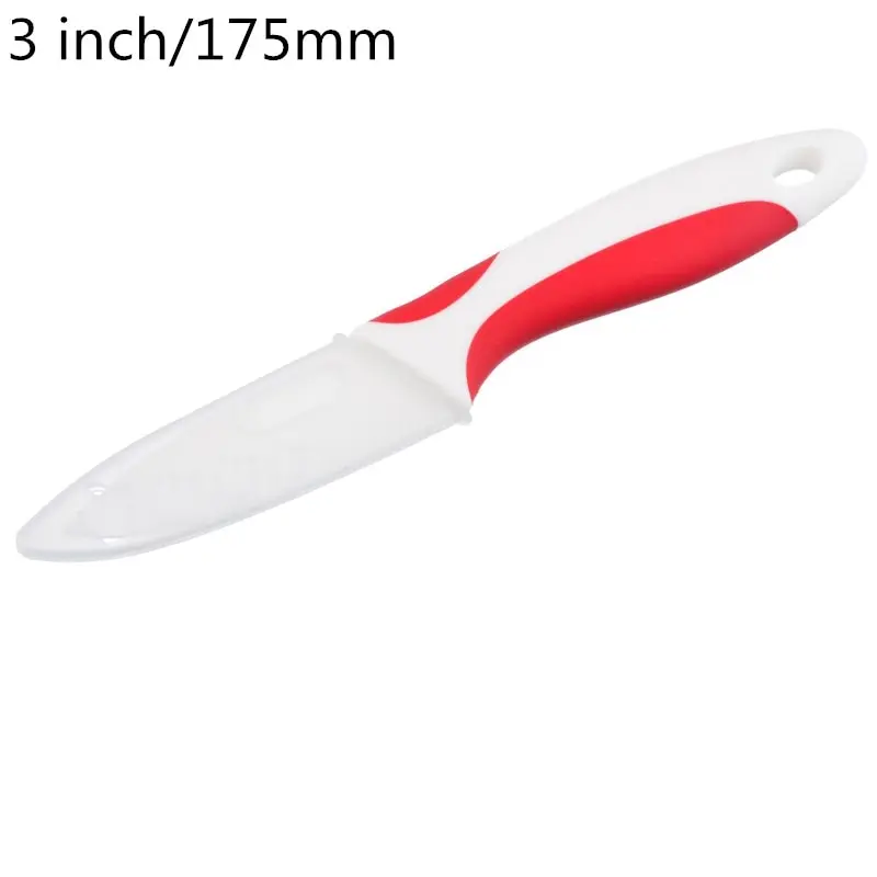 3 inch red 3/4/5 дюймов Керамика Кухня ножей Белый Клинок красочные ручки нож для очистки овощей сравнить корки ломтик Пособия по кулинарии инструмент Керамика Ножи высокое качество - Цвет: 3 inch red
