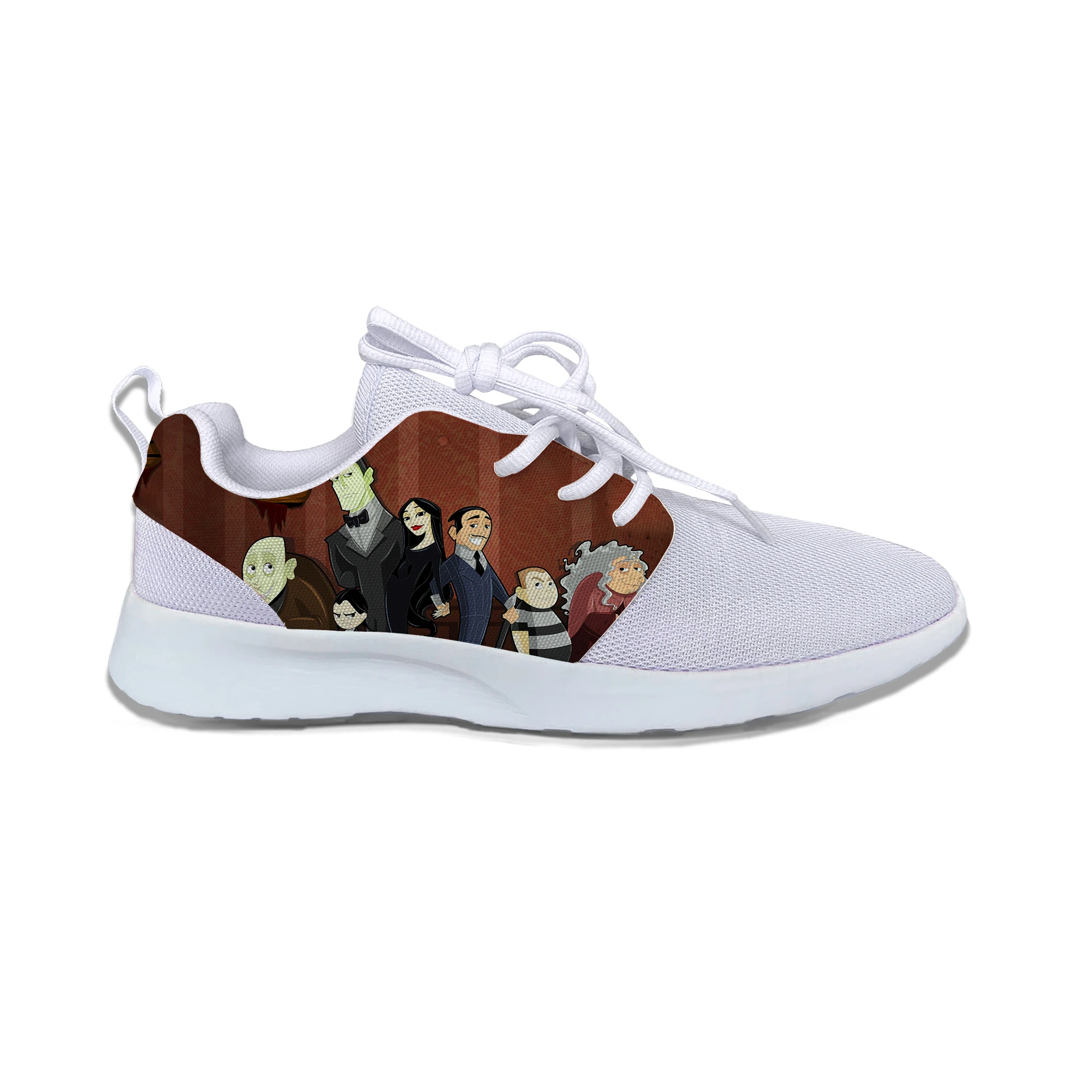 Аниме семья Addams горячий Юмор Дети кроссовки прохладный Забавный мультфильм дышащие легкие спортивные кроссовки для мальчиков девочек детей - Цвет: Addams3