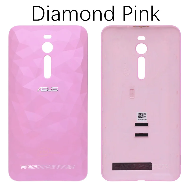 Задний корпус для ASUS Zenfone 2 ZE551ML задняя крышка Батарейная дверь кнопка питания ze551ml запасные части - Цвет: Diamond Pink