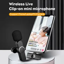 Lavalier-Micrófono inalámbrico para teléfono móvil, conexión Bluetooth, interfaz tipo c, envío rápido