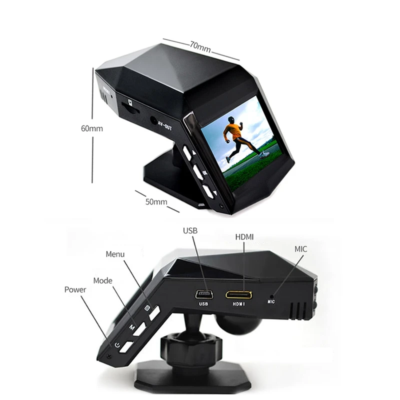 Автомобильный видеорегистратор ручной Full Hd 1080P 30Fps Dash camera 170 градусов широкоугольный видеорегистратор 2,0 дюймов экран с сенсором Dash Cam 5 миллионов P