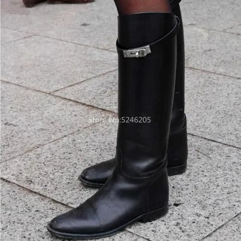 

Botines Mujer New Spring Summer Long Boots Brown Grey Wine Soft Real Leather Knee High Boots Round Toe Flats Women Big Size