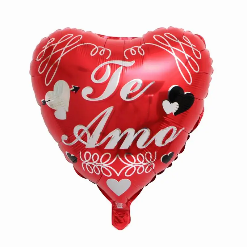 18 дюймов 10 шт сердце испанский I Love You воздушные шары надувные фольгированные шары Свадебные украшения День Святого Валентина гелиевый воздушный шар Globos