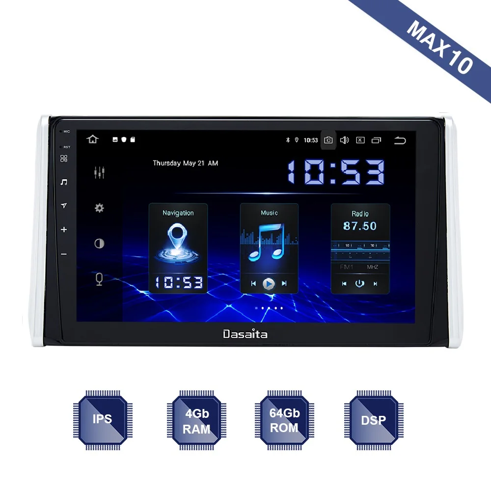 Android 10 автомобильное радио 2 Din GPS Navi для Toyota RAV4 2018 2019 2020 PX6 DSP IPS HDMI видео 4 Гб + 64 ГБ RDS