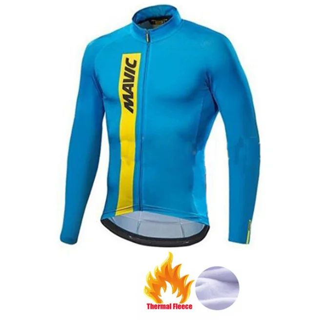 Fleece top Велокофты Pro Team Mavic одежда для велоспорта Мужская зимняя одежда с длинными рукавами плюс бархатная Флисовая теплая майка на бретельках - Цвет: Fleece top