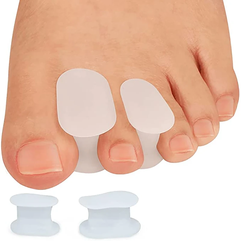 4Pcs Silicone Foot Finger Toe Separator Adjuster Hallux Valgus Pedicure Corrector Feet Care