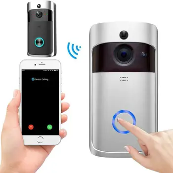 

Wireless WiFi Video Doorbell Smart Phone Door Ring Intercom Security Camera Bell