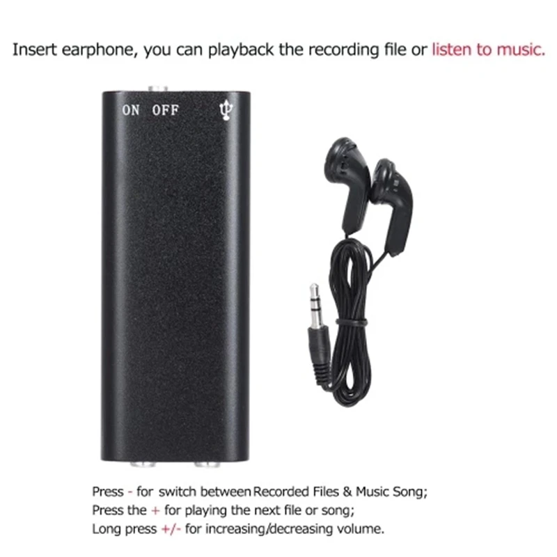 Sk-892 Mini 8Gb Usb Digital Audio Voice Recorder Dictaphone Mp3 Music Player