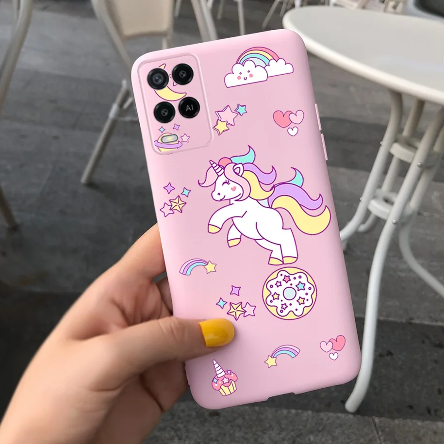 phone pouches For OPPO A54 A 54 2021 Case Silicone Phone Cover For OPPOA54 CPH2239 CPH2195 A 54 5G Shockproof Soft Bumper 6.5 inch Cute Covers mobile pouch Cases & Covers
