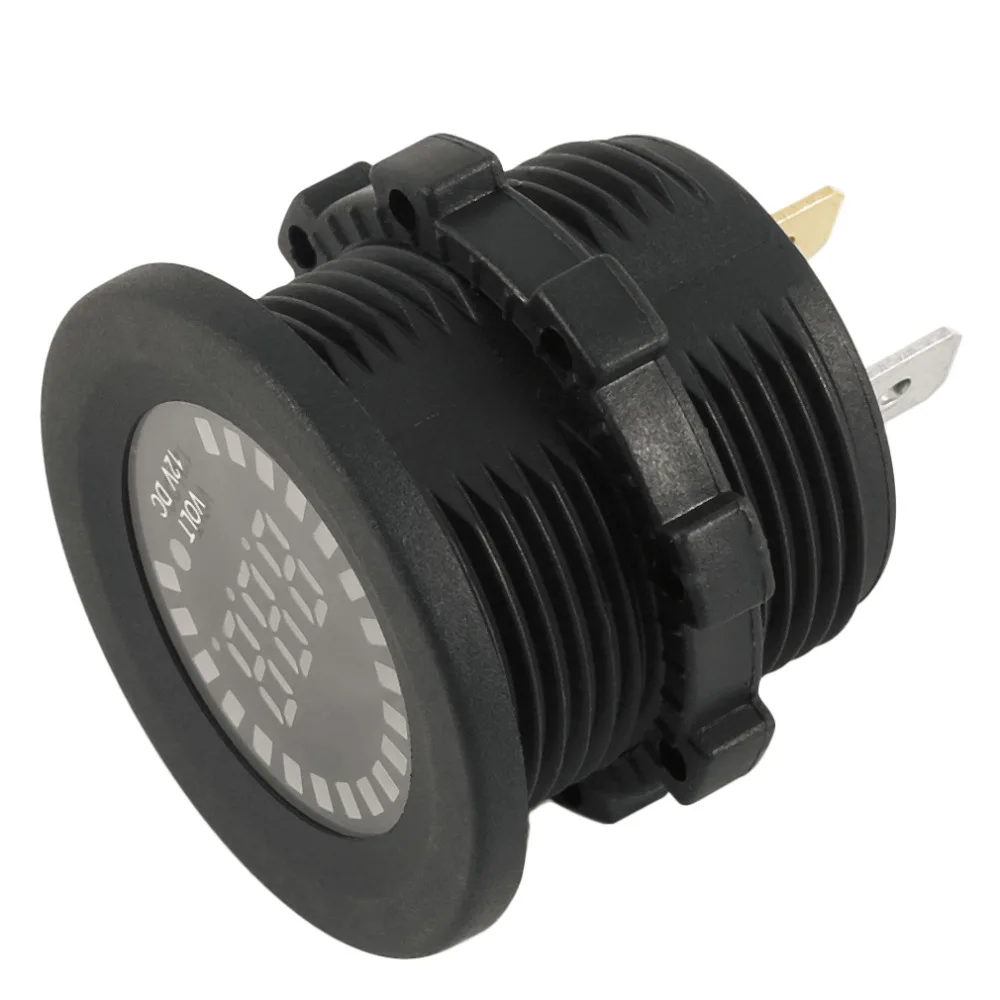 Водонепроницаемый DC12V RD Цифровой вольтметр три провода Транспорт Мотоциклы Машины корабли Напряжение Панель метр Цвет дисплея
