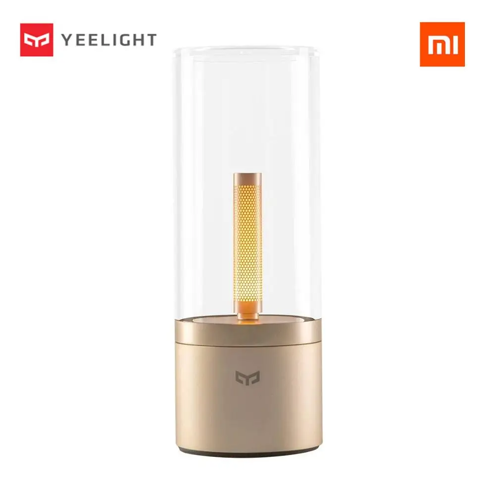 Xiaomi Mi jia Yeelight Candela светодиодный ночник, умный светильник-Свеча для настроения, для Xiaomi Mi приложение для дома - Цвет: Gold