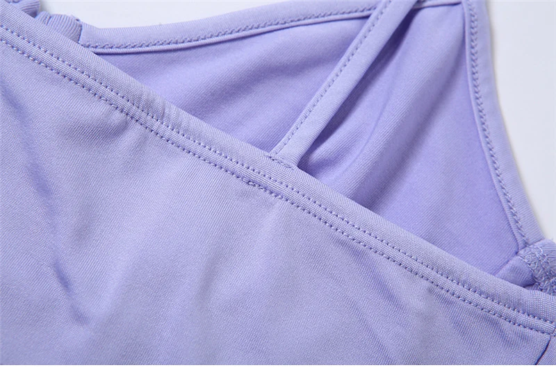 2022 Purple Long Sleeve Crop Top Women Spaghetti Strap Corset Top Summer Sexy Mesh Cami Top Y2K Two Piece Set Club Outfits