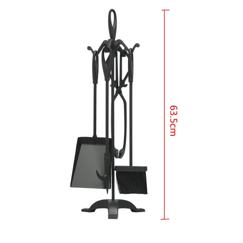 Набор инструментов для камина из 4 предметов с щипцами лопаты подставка покерной