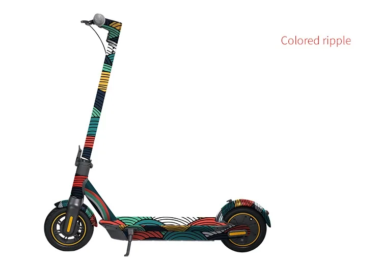 Colored ripple Электрический скутер полный стикер тела для Ninebot Max G30 скутер наклейка скейтборд Kickscooter защитные аксессуары - Цвет: Colored ripple