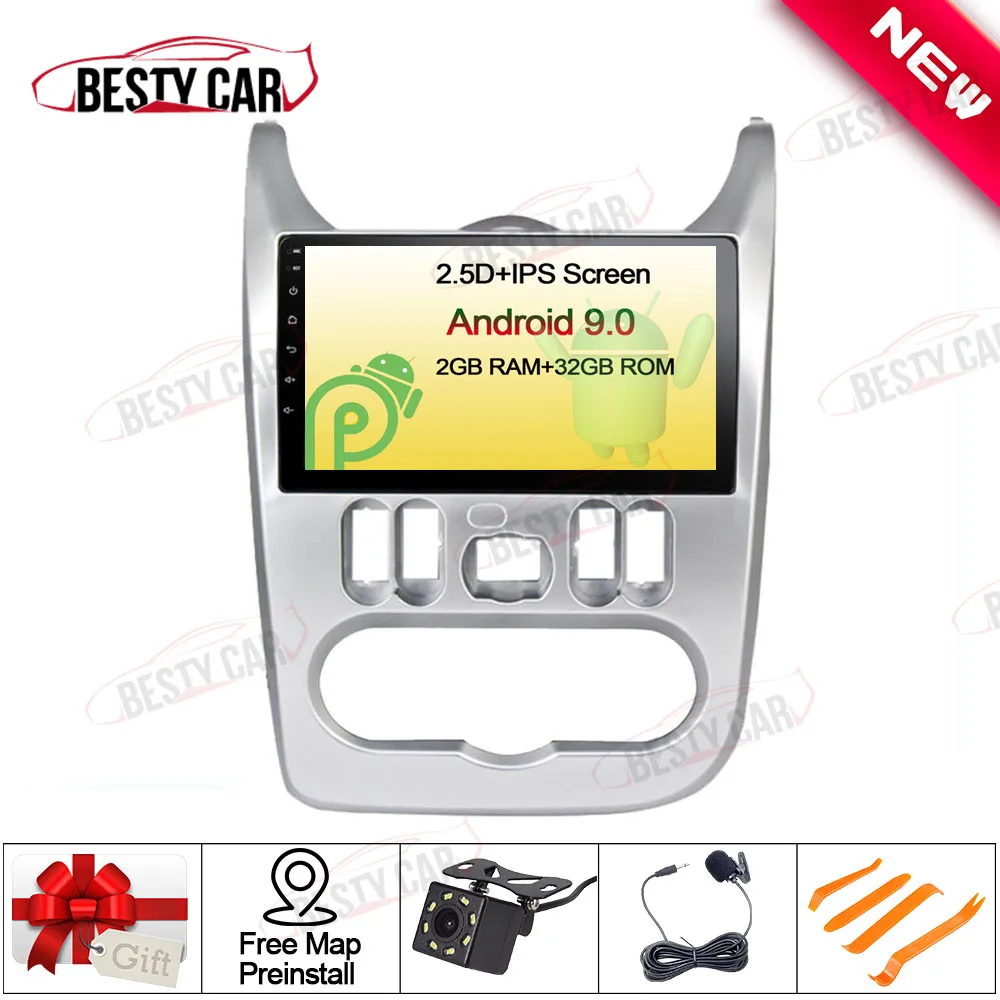

9" Android 9.0 Car Multimedia Player Stereo Radio GPS Navigation for Renault Sandero Dacia Sandero 2008-2012 Head Unit