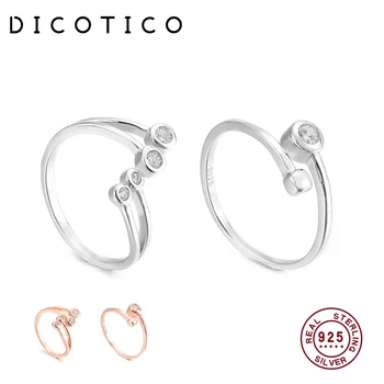 

Dicotico Sterling 925 Zircon Rings For Women Elegant Mujer Wedding Bands Anillos Fine Jewelry Kfr1268-zx