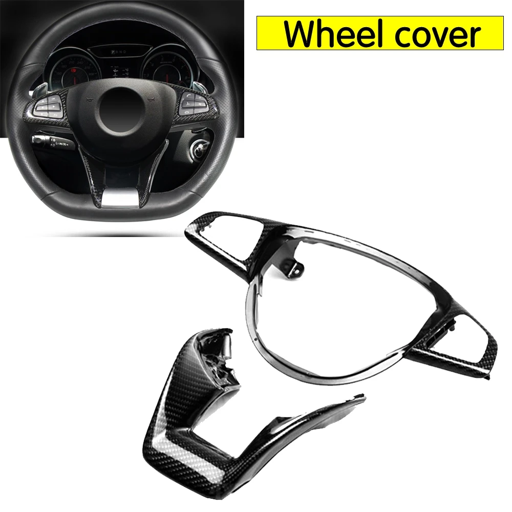 Чехол на руль из углеродного волокна для Mercedes Benz W205 C63 W176 A45 W213 E63 W117 C117 CLA45 CLS63 GLA45 AMG