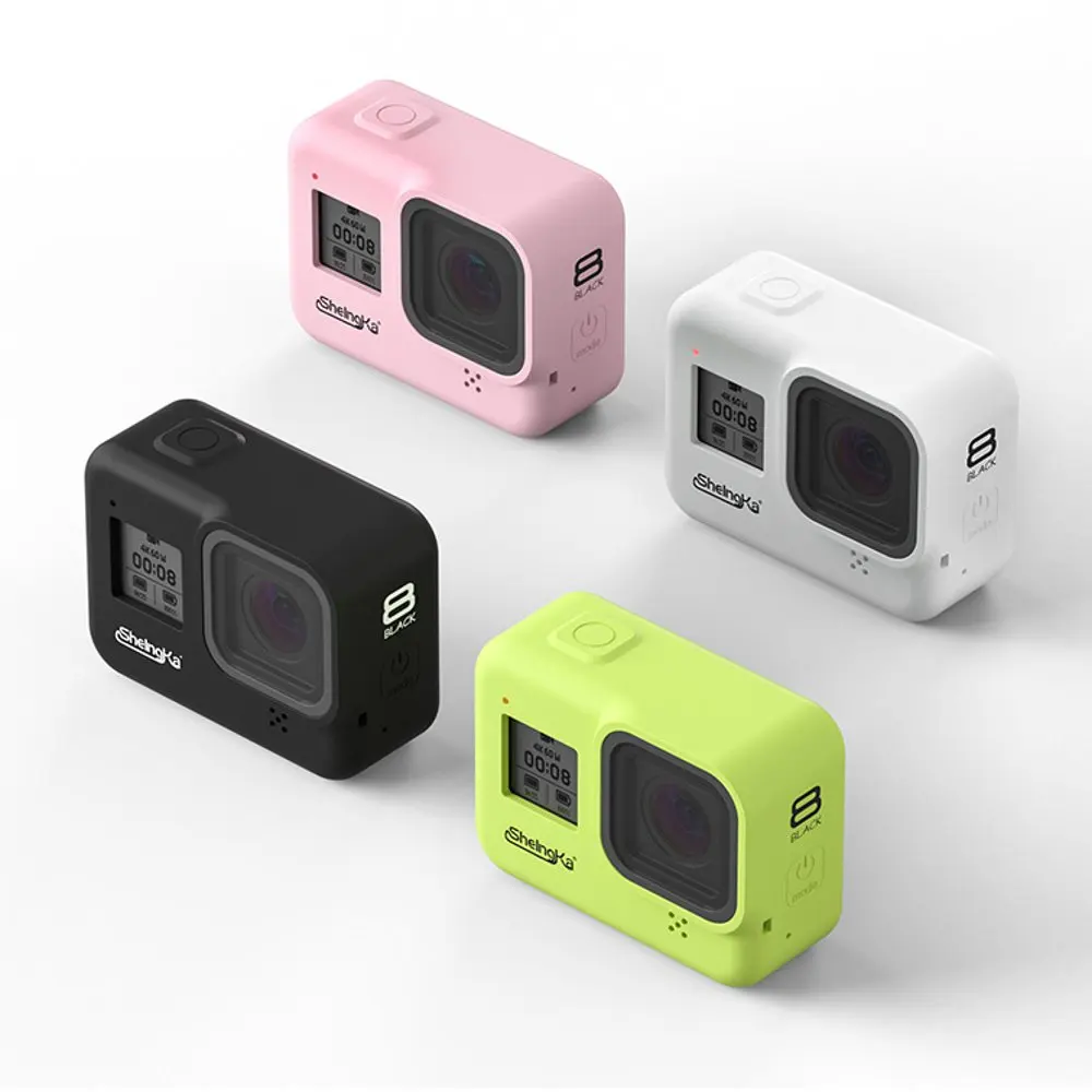 Силиконовый защитный чехол для камеры черный/белый/зеленый для Gopro Hero 8 черный FPV защитный чехол для камеры чехол для съемки