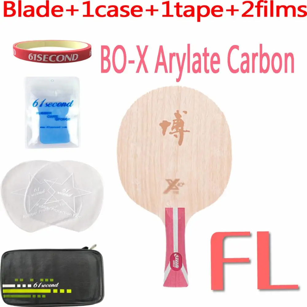 BO-X ALC FL case DHS Новинка Hurricane BO 2X Hurricane B2X B2-X Fang Bo 2 X Arylate Carbon ALC ракетка для настольного тенниса ракетка для Пинг-Понга Летучая Мышь - Цвет: BO-X ALC FL case