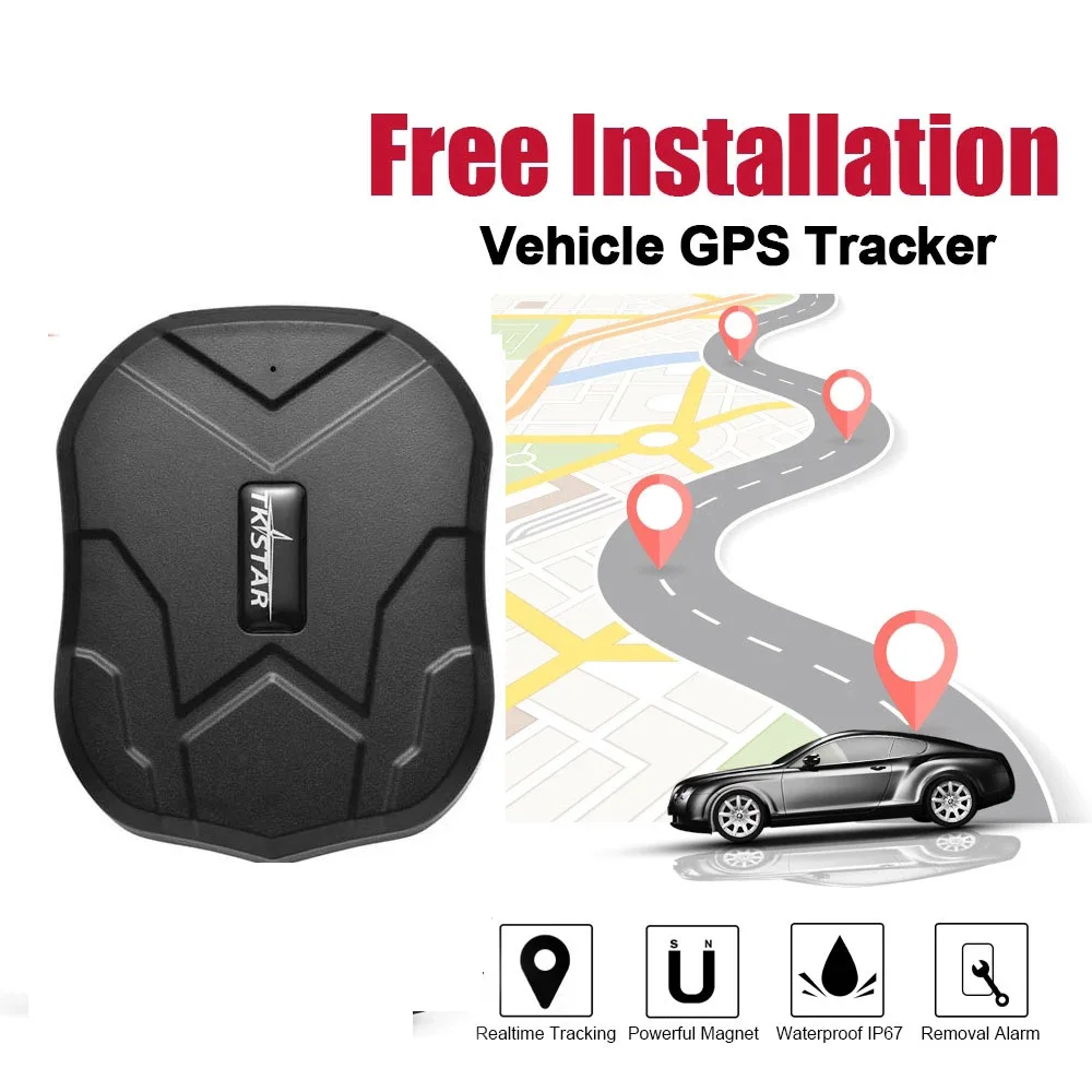 4G LTE GPS izci araba TKSTAR TK905 5000mAh 90 gün bekleme araç