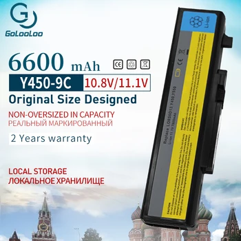 

11.1V 6600 mAh Laptop Battery For Lenovo IdeaPad Y450 Y450A Y450G Y550 Y550A Y550P 55Y2054 L08L6D13 L08O6D13 L08S6D13 Batteria