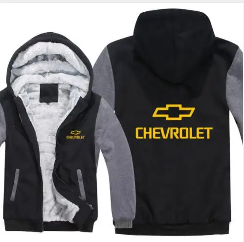 Chevrolet толстовки Мужская куртка зима высокое качество для мужчин повседневная шерстяная подкладка флис Chevrolet свитера с логотипами Толстовка - Цвет: 6