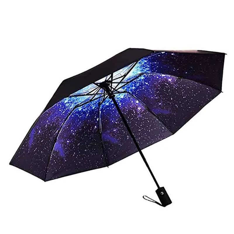 зонт-складной "голубое небо". Sun rain зонты. дождевой зонт. Sunscreen umbrella. 52 синий.