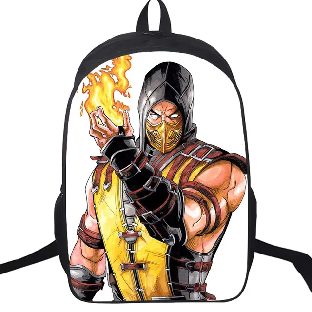 11 Kids Character Backpacks For School Teenagers Girls Mortal Kombat School Bag For Books For Boys Children Mochilas - Цвет: 11