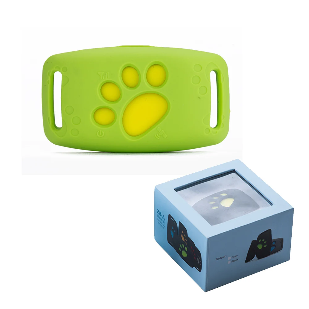 Green with box Умный водонепроницаемый gps-локатор для питомцев, ошейник для питомцев, кошек, gps, LBS, SMS, позиционирование, гео-забор, устройство слежения, Z8-A - Цвет: Green with box