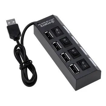 

High Speed 4 Port USB 2.0 External Multi Expansion Hub with ON / OFF Switch High Quality and Hot Sale in stock!!!