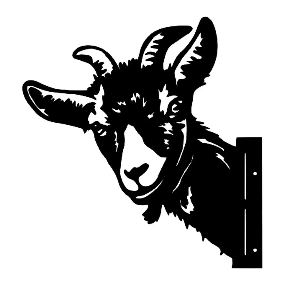 

Wall Decor Farm Metal Animal Art Peeping Cattle Cow Sheep Ornament For Outdoor Garden Wall Hanging Statue Decoration
