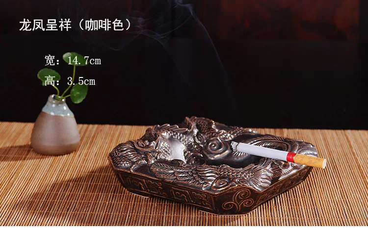 Creative Activity Small Gift Cigarettes Retro Ceramic Ashtray Wholesale Company Home Creative BOY'S Gift