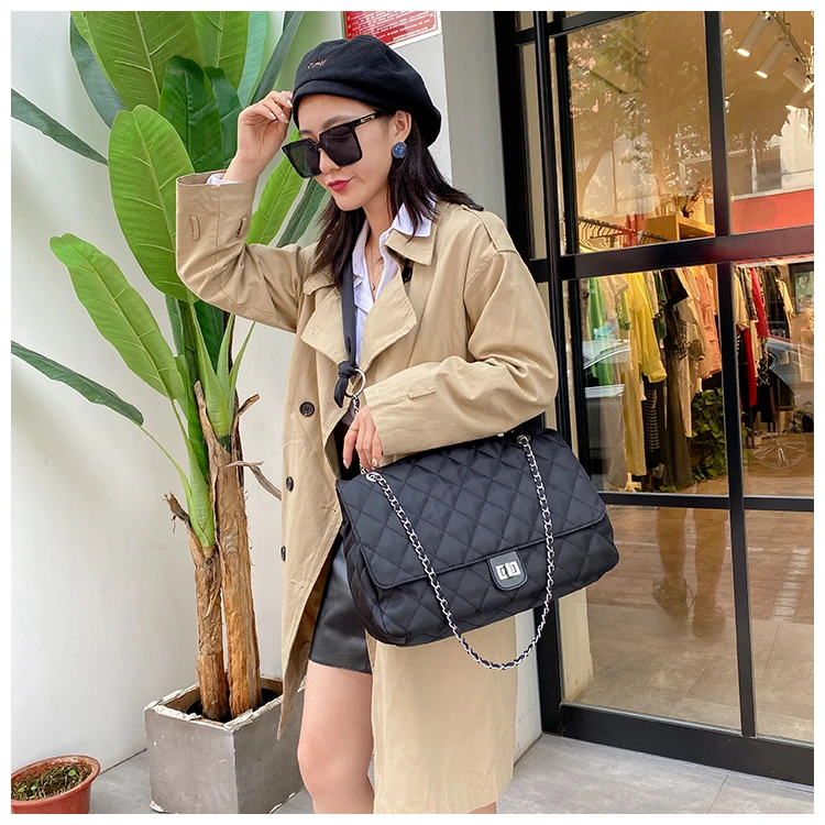 Oversized Women shoulder Bag Nylon Fabric Huge Size Handbag Fashion Larger Shopper Bag Luxury Women Bags Designer Totes 2020 New