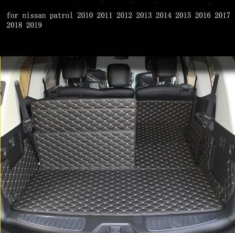 Волокна кожи багажник автомобиля коврик для nissan patrol 2010 2011 2012 2013 Armada Y62