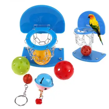 

Mini Parrot Basketball Stand Shoot Frame Interactive Puzzle Toys Training Intellectual Development Bird Pet Products