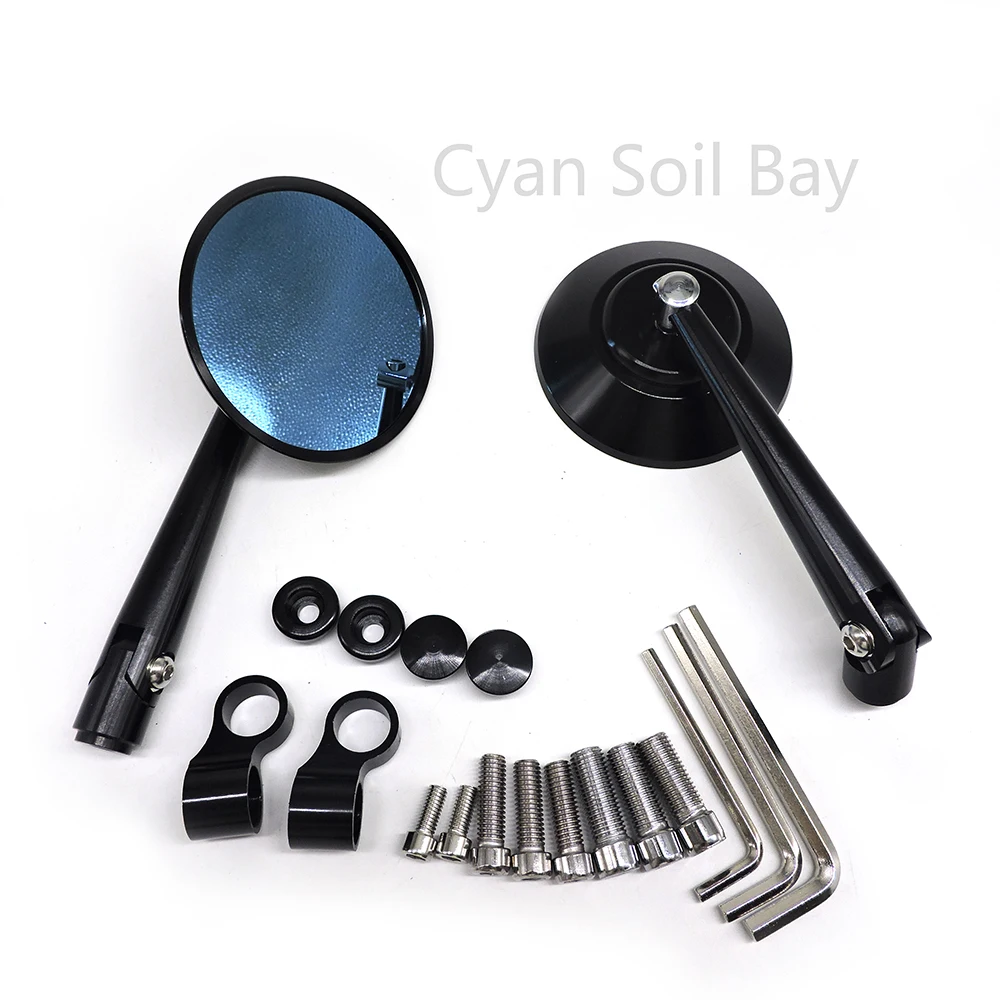

Black Handle Universal Motorcycle Rearview Mirrors Motorbike Scooter Side Mirrors pit bike motocross part ATV Off-road motorbike