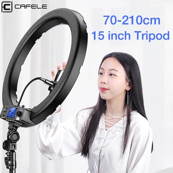 

Cafele 15inch Dimmable LED Selfie Ring Light with Tripod USB Ring Lamp Holder Stand for Phone Studio Makeup Youtube Video Live